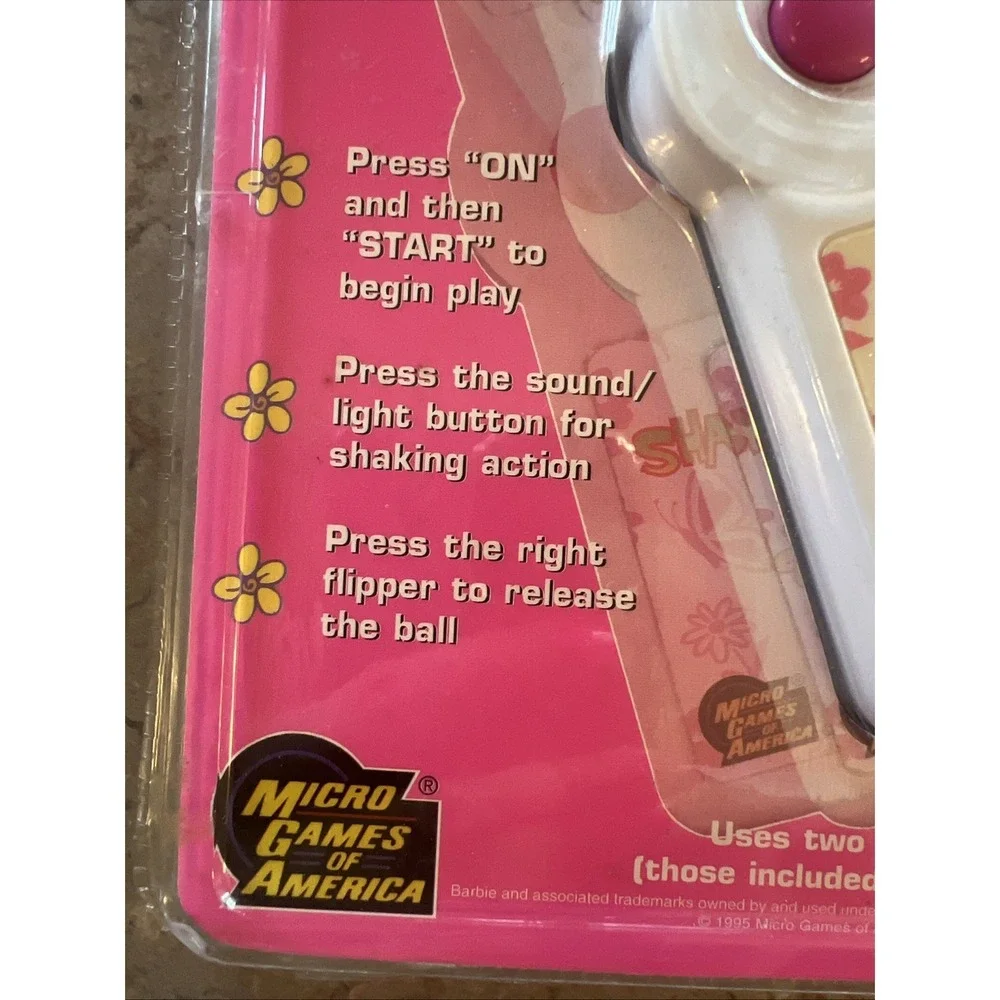 1995 Barbie Shakin Pinball Micro Games Of America Electronic Handheld NOT TESTED